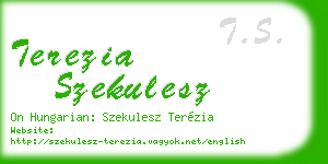 terezia szekulesz business card